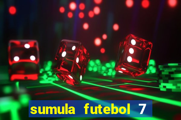 sumula futebol 7 society excel